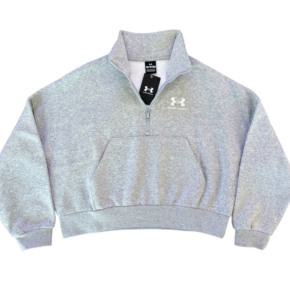 Under Armour Icon Fleece Cropped Oversized Sweatshirt Women's Size XS  - NWT